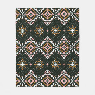 Orientalischer Damast: Vintag Talavera Mosaik. Fleecedecke