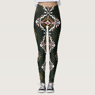 Orientalischer Damast: Vintag Talavera Mosaik. Leggings