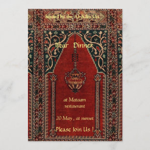 Orientalischer Gebetteppich - Iftar-Abendessen Einladung