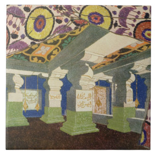 Orientalischer Landschafts-Entwurf (Farbelitho) 2 Fliese