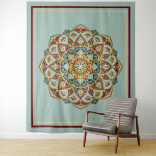 Orientalischer Mandala-Wandteppich Wandteppich
