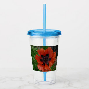 Orientalischer Mohn Acryltrinkbecher