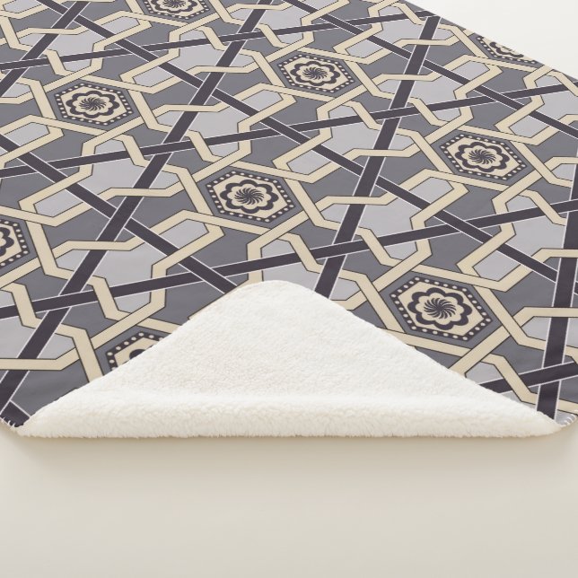 Orientalischer Ornament Stickereidekunst Muster Sherpadecke (3/4)