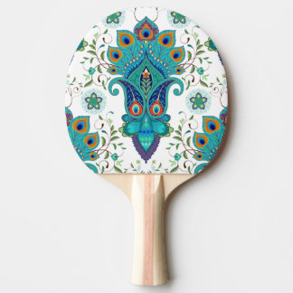 Orientalischer Pfeifen, Pfauenfedermuster. Tischtennis Schläger
