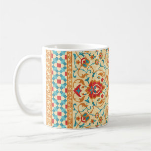 Orientalischer Teppich, Blumenmuster. Kaffeetasse