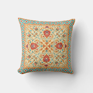 Orientalischer Teppich, Blumenmuster. Kissen