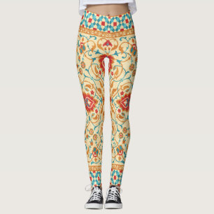 Orientalischer Teppich, Blumenmuster. Leggings