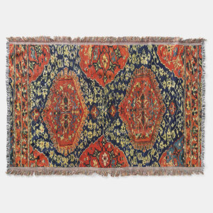 Orientalischer Teppich in Blau und Orange Decke