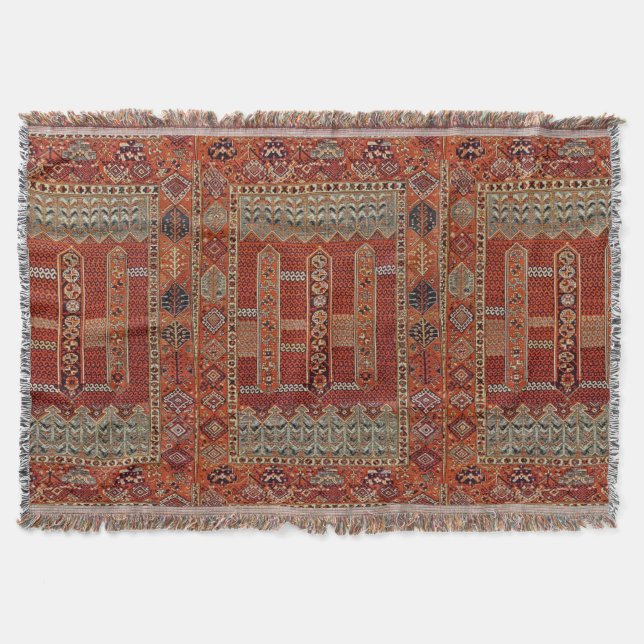 Orientalischer Teppich in Orange Decke (Vorderseite)