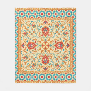 Orientalischer Teppich, verzierte Blumenmuster, St Fleecedecke