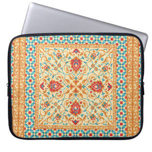 Orientalischer Teppich, verzierte Blumenmuster, St Laptopschutzhülle