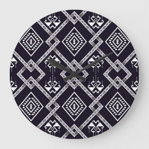 Orientalischer, traditioneller, nahtloser Hintergr Große Wanduhr