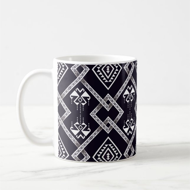 Orientalischer, traditioneller, nahtloser Hintergr Kaffeetasse (Links)