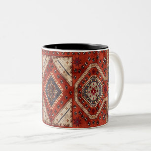 Orientalischer türkischer Perserteppich Rot Zweifarbige Tasse
