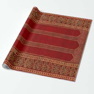 Orientalischer Türkischer Persischer Teppich Rot Geschenkpapier