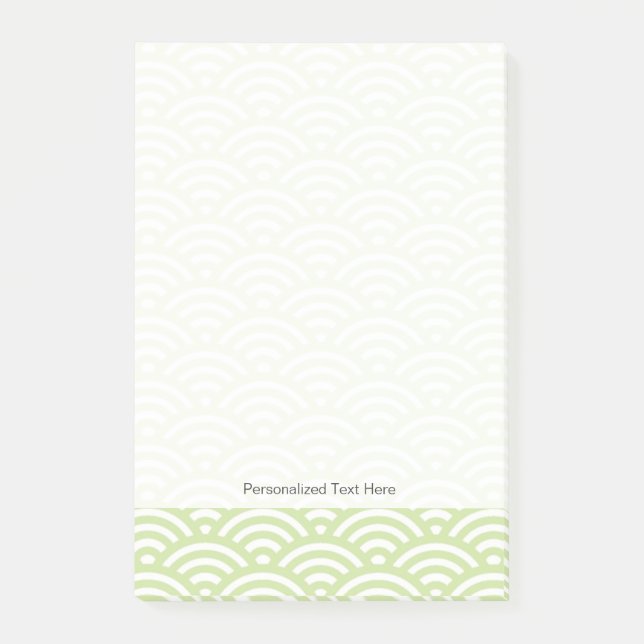 Orientalischer Wellenhintergrund Post-it Klebezettel (Vorderseite)