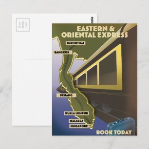 Orientalischer Zug-Reiseposter Postkarte