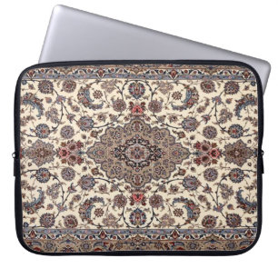 Orientalisches Blumen Perserteppichmuster Laptopschutzhülle
