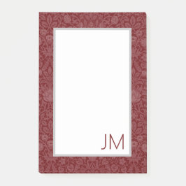 Orientalisches Blumendesign in dunkelrot Post-it Klebezettel