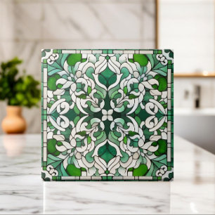 Orientalisches Blumenmosaik-Ornament Fliese