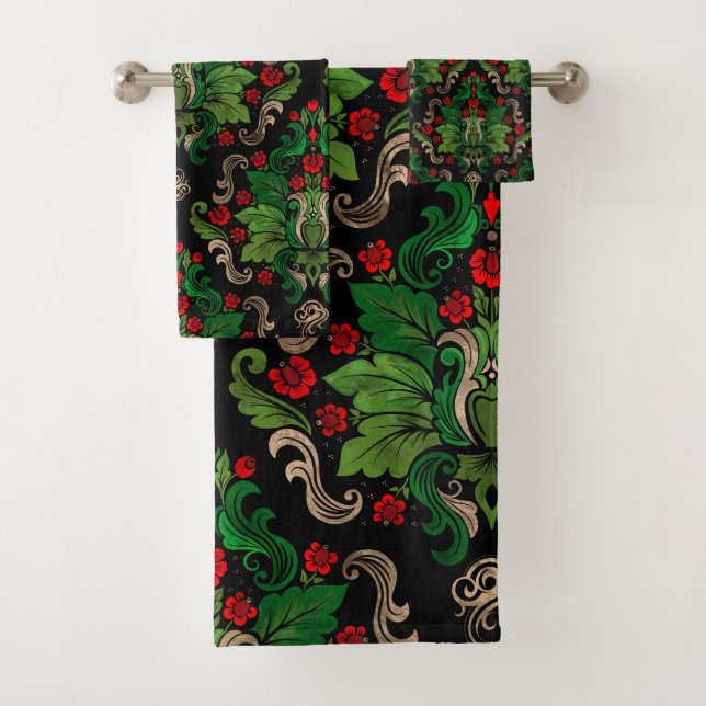 Orientalisches Damast-Muster Badhandtuch Set (Insitu)