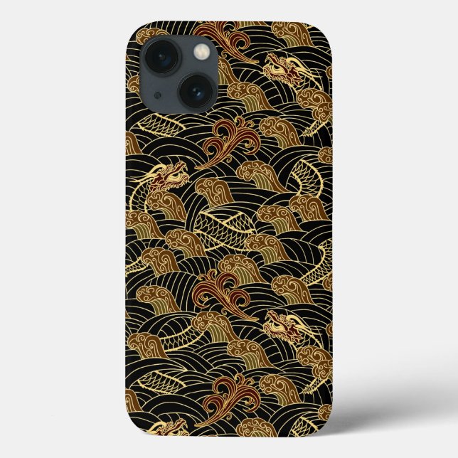 Orientalisches Drachenmuster Case-Mate iPhone Hülle (Rückseite)