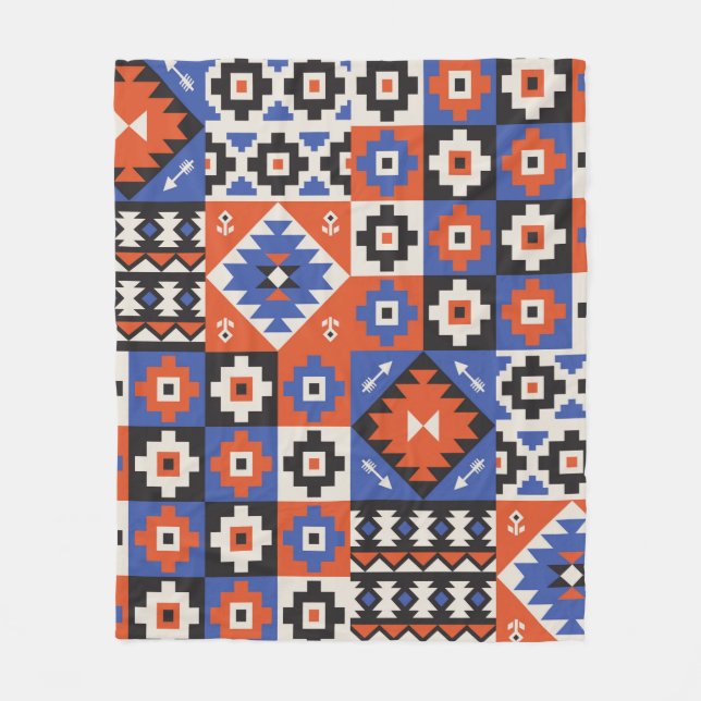 Orientalisches geometrisches nahtloses Muster. Eth Fleecedecke (Vorderseite)