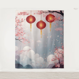 Orientalisches Glück im neuen Jahr Hintergrund Wandteppich