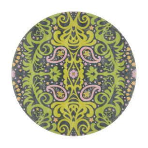 Orientalisches Glück: Paisley-Blumenmuster Schneidebrett