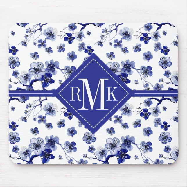 Orientalisches Kirschblüte Niederlassungs-Muster Mousepad (Vorne)