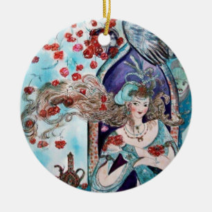 ORIENTALISCHES MÄRCHEN Blauer Saphir Keramikornament