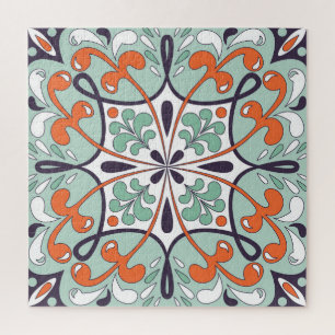 Orientalisches marokkanisches Fliesendesign mit Bl Puzzle