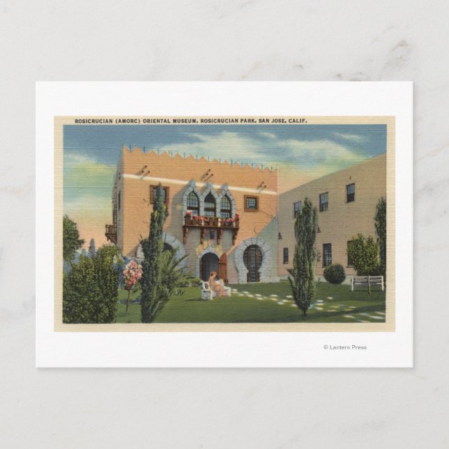 Orientalisches Museum Rosicrucian Park Postkarte (Vorderseite)