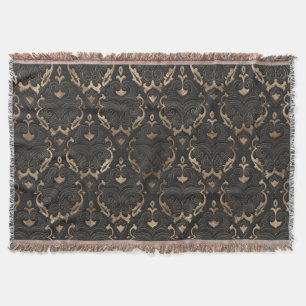 Orientalisches Muster - schwarzes Leder und Gold Decke