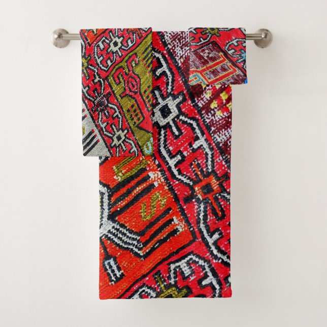 Orientalisches Muster, Teppichboden Badhandtuch Set (Insitu)