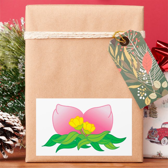 Orientalisches Obst und Blume Rechteckiger Aufkleber (Von Creator hochgeladen)