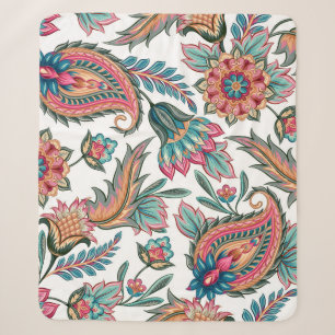 Orientalisches Paisley: Nahtloses vintageflorales Sherpadecke