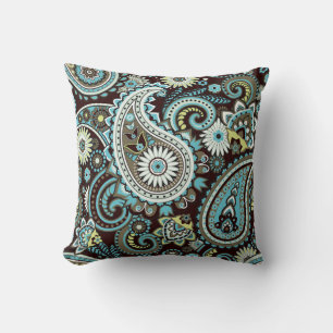 Orientalisches Paisley-Vintage-Nahtloses Muster Kissen