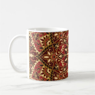 Orientalisches Rot: Vintager Blumenteppich Kaffeetasse