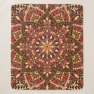 Orientalisches Rot: Vintager Blumenteppich Sherpadecke