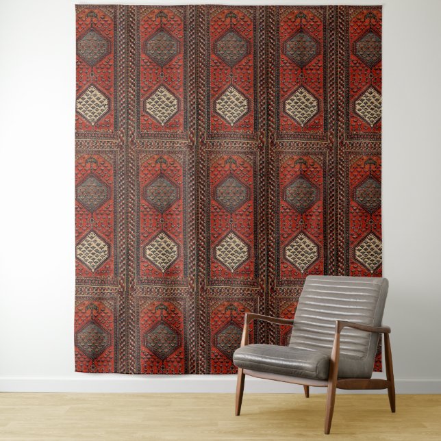 Orientalisches Rotrunnermuster  Wandteppich (Beispiel)