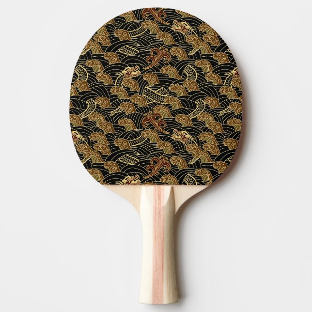 Orientalisches Seedrache-Muster Tischtennis Schläger (Vorderseite)