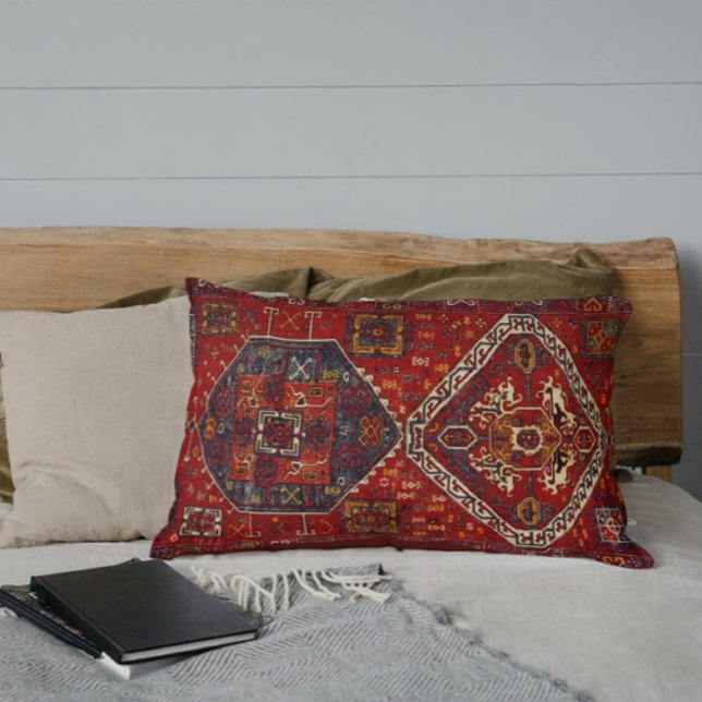 Orientalisches Teppichdesign in dunkelrot 5 Lendenkissen (Von Creator hochgeladen)