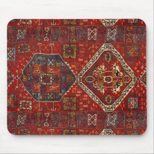 Orientalisches Teppichdesign in dunkelrot 5 Mousepad