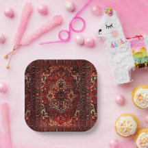 Orientalisches Teppichdesign in dunkelrot