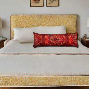 Orientalisches Teppichdesign in dunkelrot Seitenschläferkissen