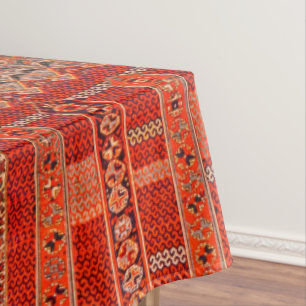 Orientalisches Teppichdesign in hellen Orangen  Tischdecke
