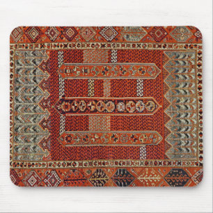 Orientalisches Teppichdesign in Orange Mousepad