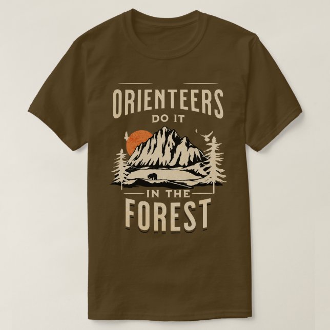 Orienteers machen es im Wald T-Shirt (Design vorne)