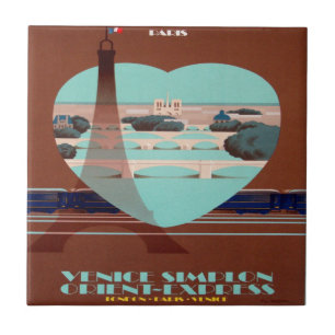 Orientexpress-Paris-Plakat Fliese